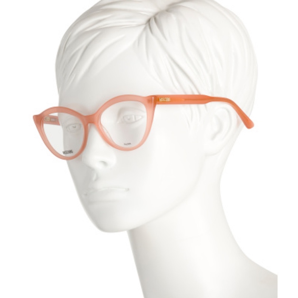 AUTHENTIC — MOSCHINO — Peach Cat-Eye Glasses